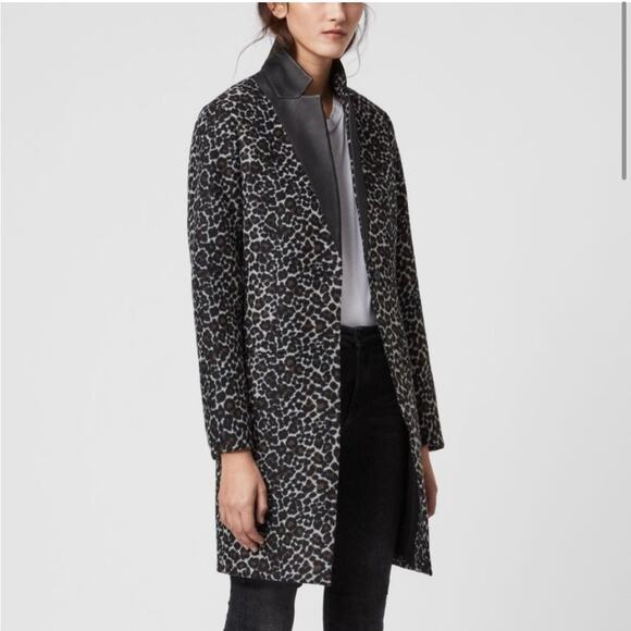 NWT All Saints Leni Leo Animal Print Coat - Picture 4 of 9